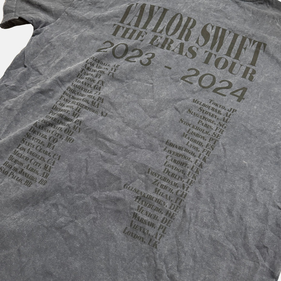 NEW Taylor Swift THE ERAS TOUR T-Shirt sz Small Mineral Wash Gray Tee RARE MERCH - Picture 4 of 4